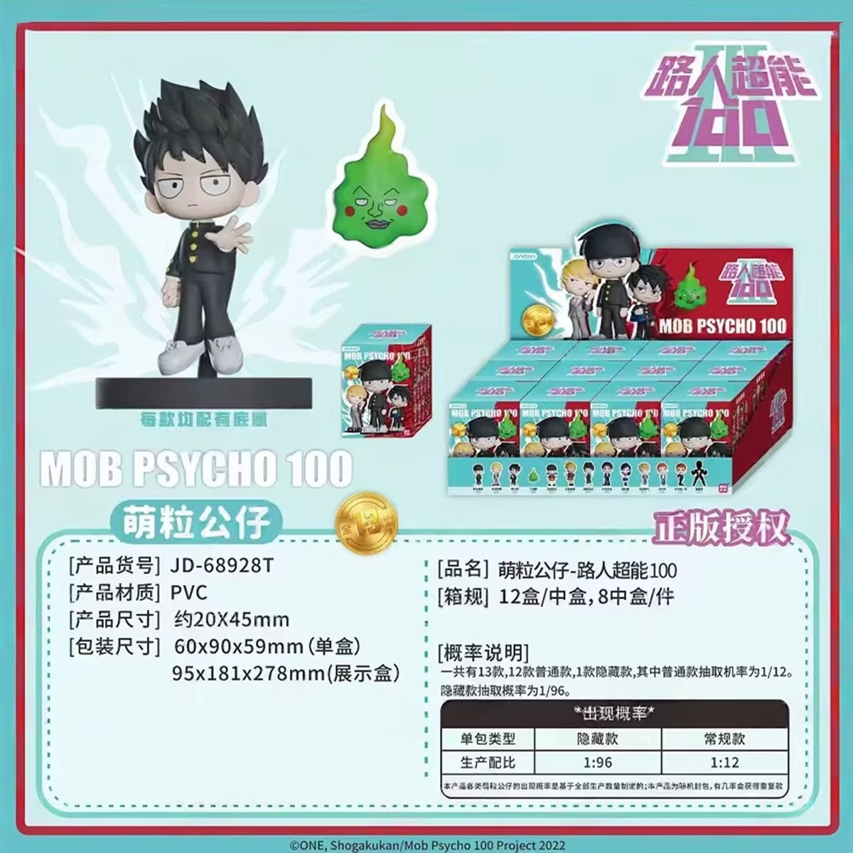 Original Mob Psycho 100 Series - Anime Action Figure Blind Box recension och pris