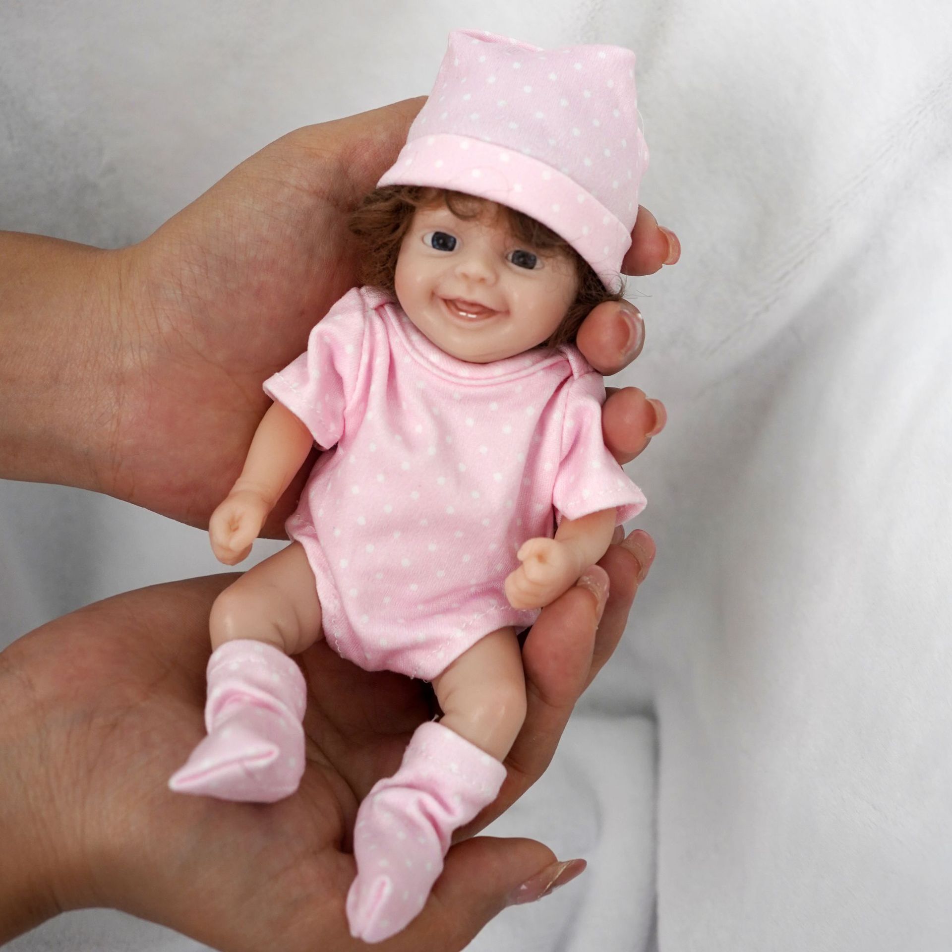 Cute Mini Reborn Doll 6 Inch F - Reborn Baby Doll Silicone Realistic recension och pris
