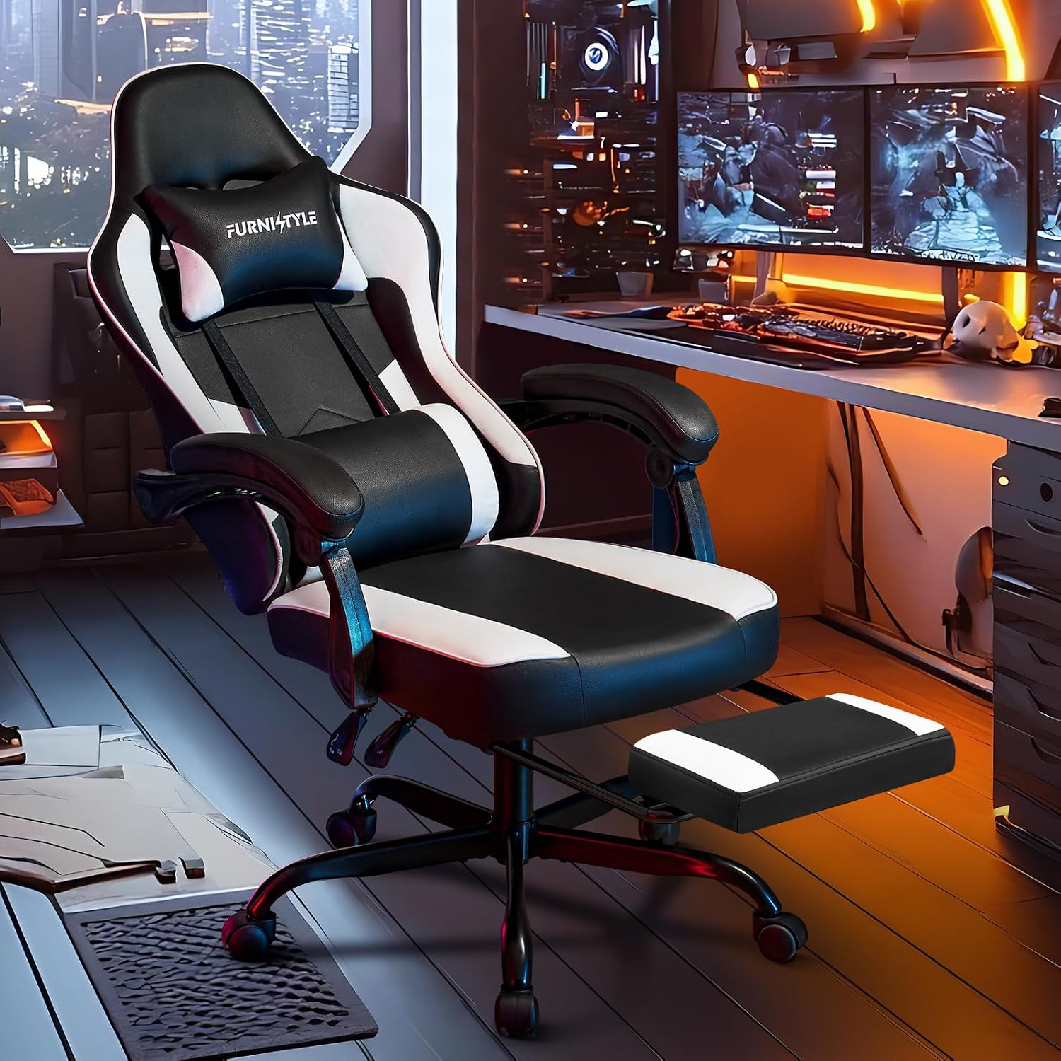 Gaming Chair with Footrest, Vi - Video Games recension och pris