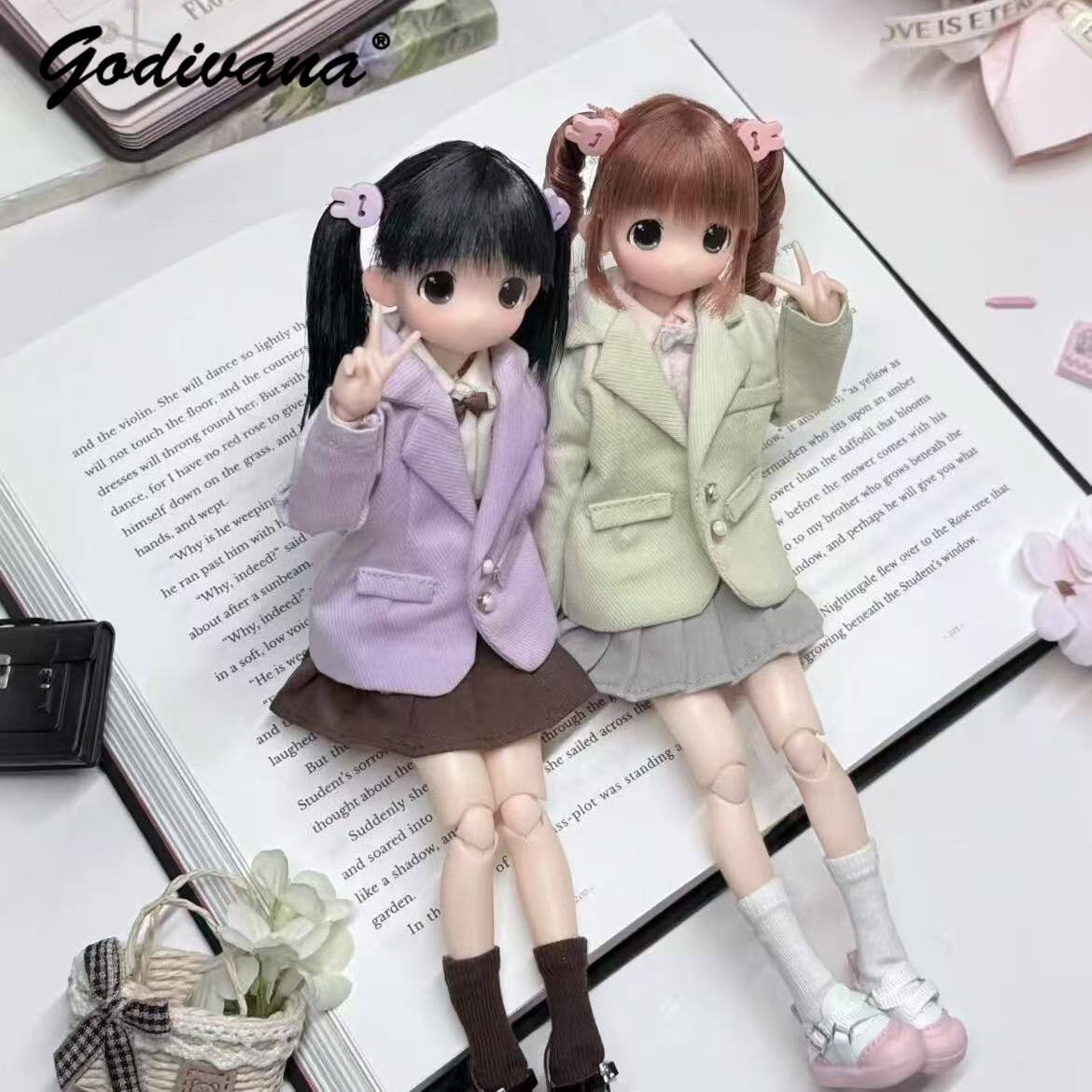 Blythe/OB22/24/azone Doll Clot - Bjd Doll 1 6 Full Set With Clothes recension och pris