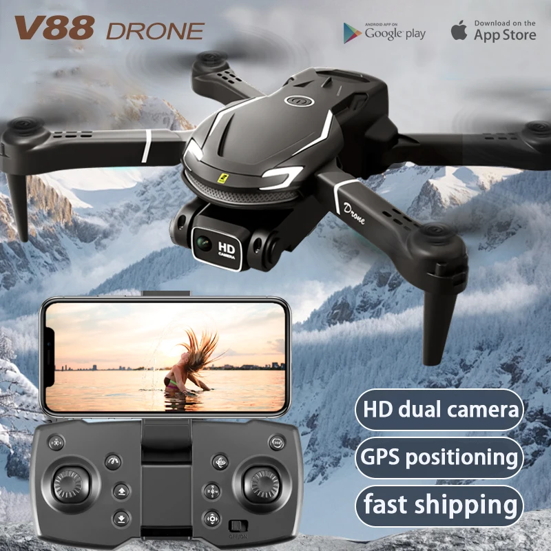 Hot Gift Toy 2026 V88 RC Profe - Fpv Brushless Rc Drone 4K recension och pris