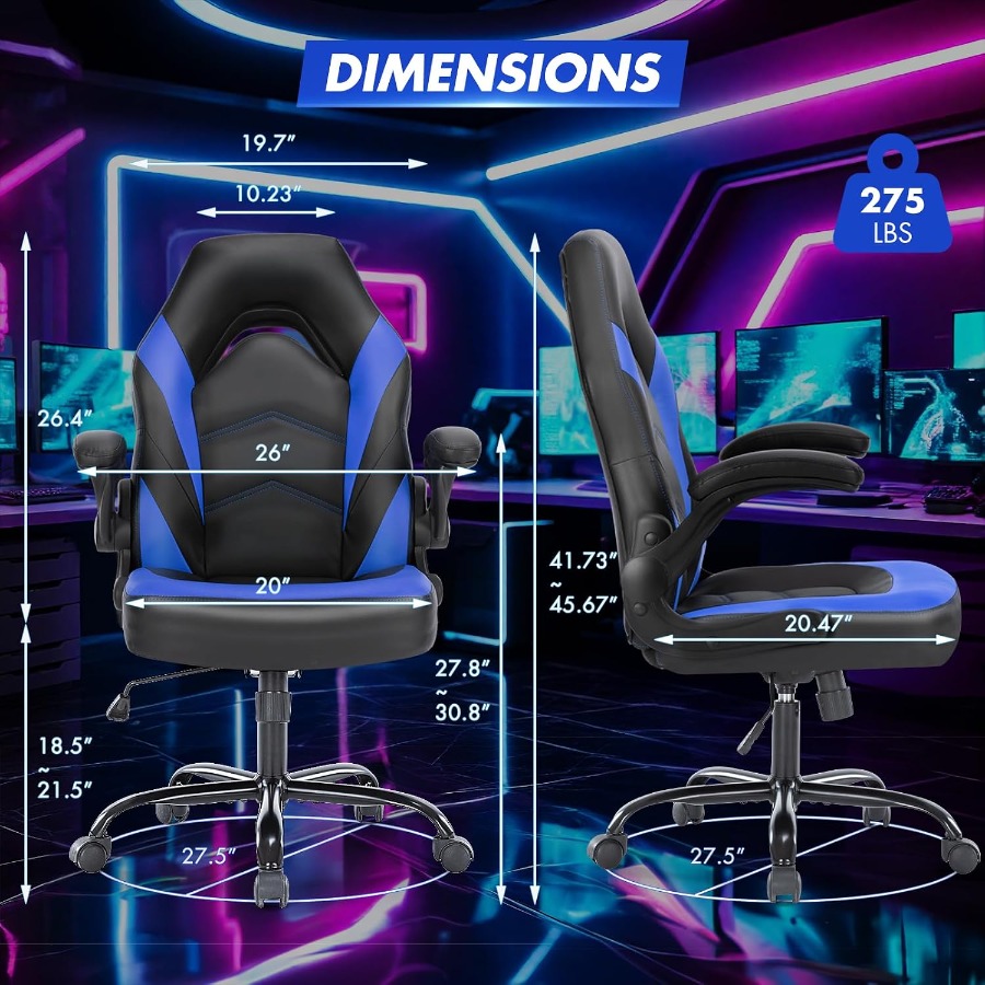Computer Desk Chair, Lumbar Su - Video Games recension och pris